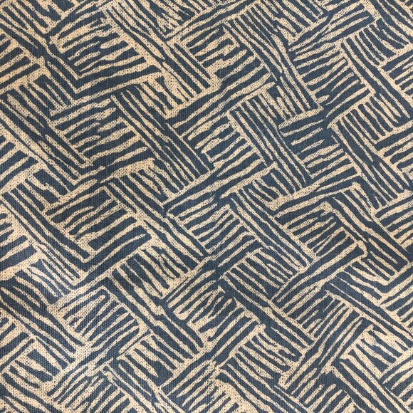 Hand Crafted Reversible Fabric Utility Tote Bag Leaf Print/Geo Blue Sz OS NWOT - Picture 8 of 9